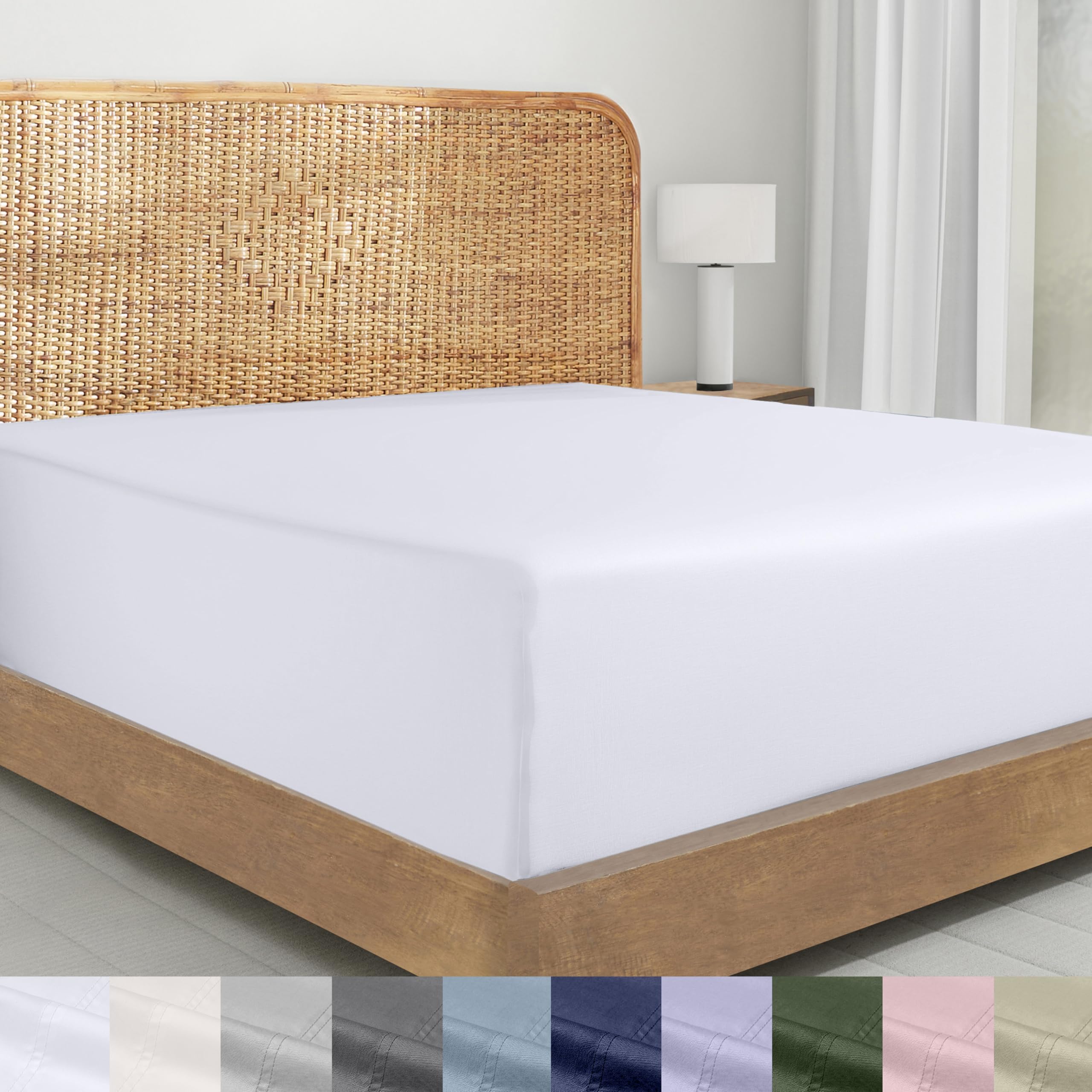 Amazon.com: California Design Den 100% Organic Cotton Fitted Sheet